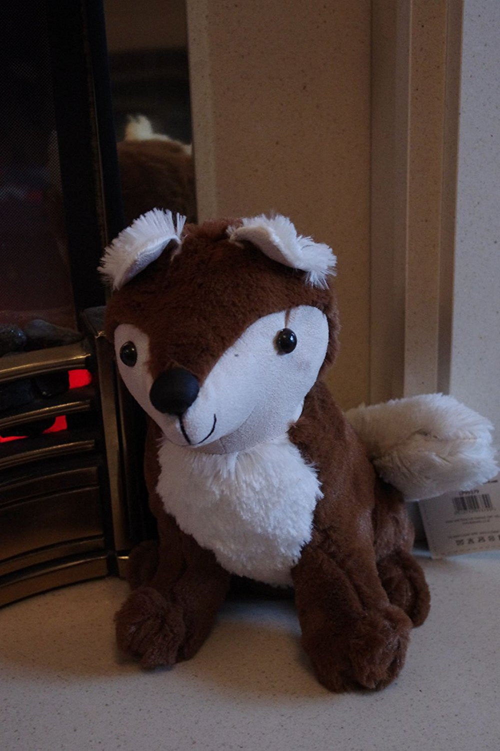 Cute Fox Doorstop Brown Faux Fur Fabric - hanrattycraftsgifts.co.uk