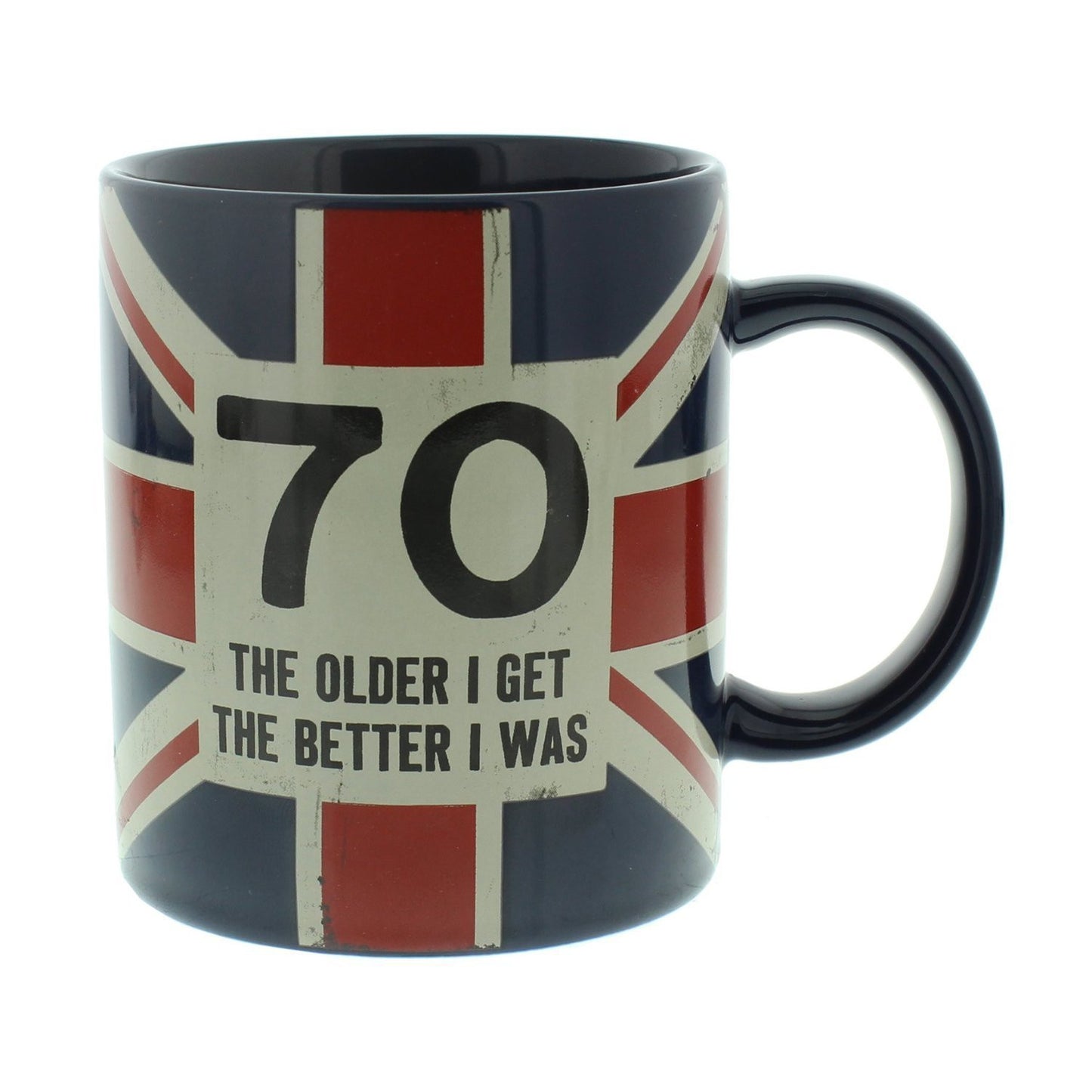 UNION JACK BIRTHDAY GIFT - MUG 70th BIRTHDAY HM807 - BRAND NEW AND BOXED - hanrattycraftsgifts.co.uk