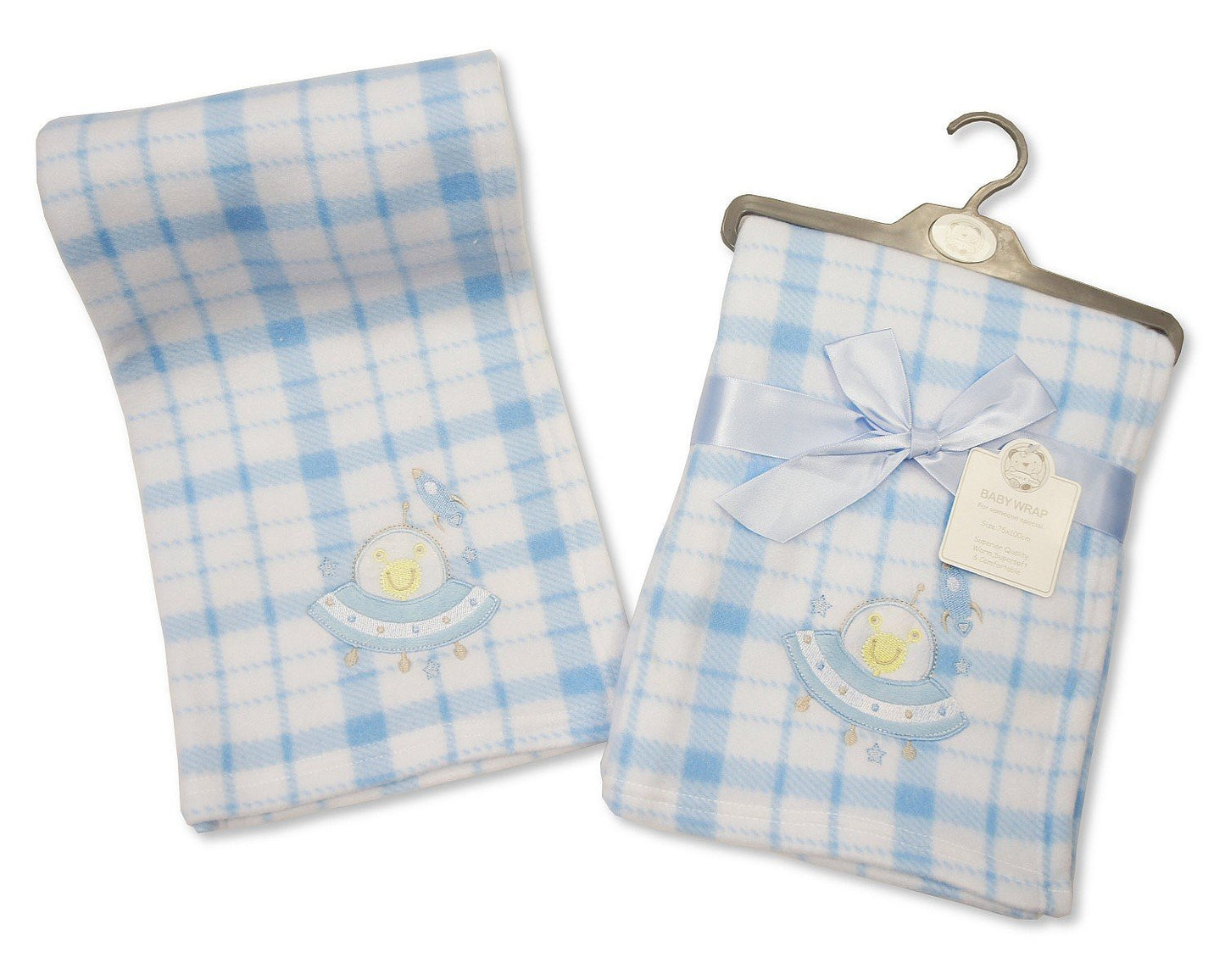 Baby Boys / Girls Soft Fleece Pram Blanket 75 cm x 100 cm - hanrattycraftsgifts.co.uk
