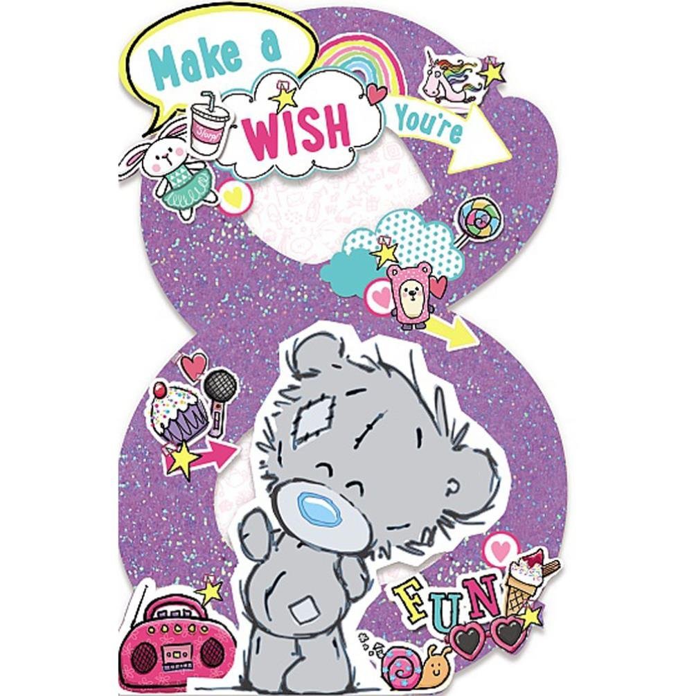 My Dinky 8th Birthday Me to You Bear Birthday Card - hanrattycraftsgifts.co.uk