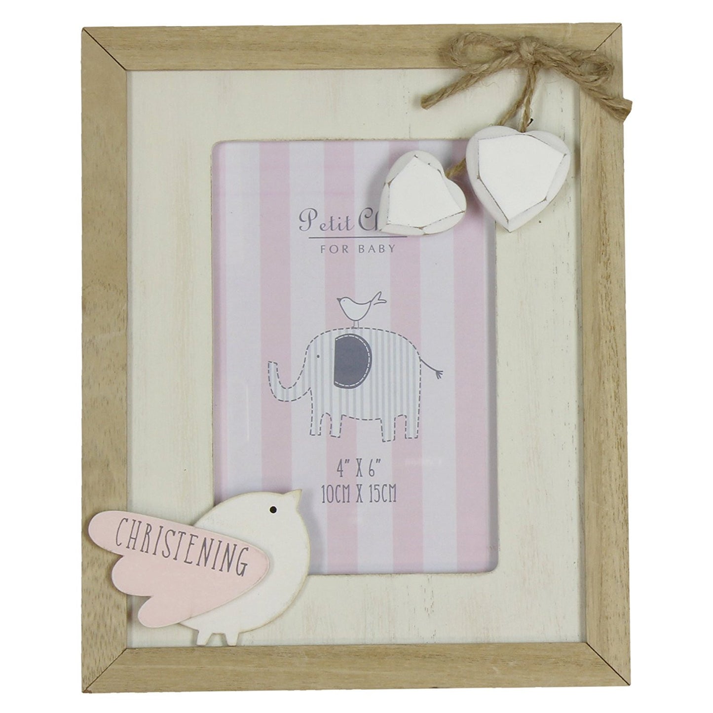 petit cheri 4 x6 christening frame - hanrattycraftsgifts.co.uk