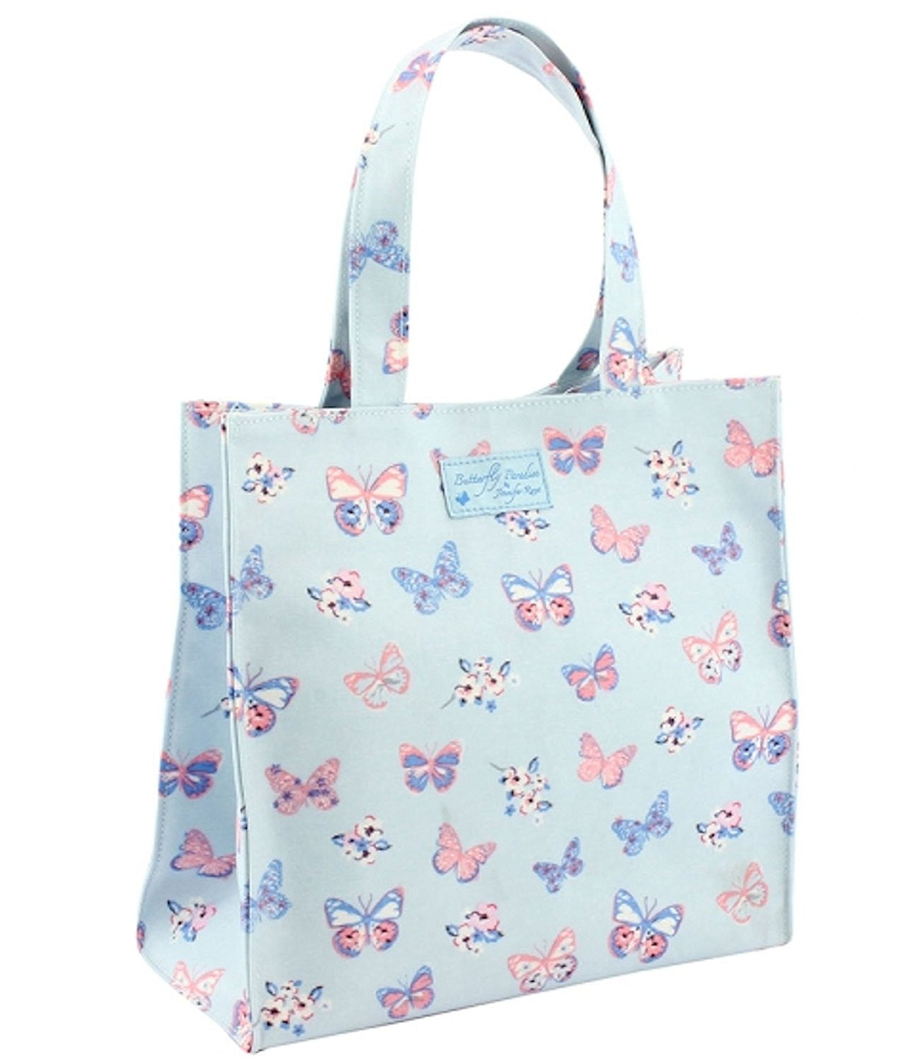 Lesser and Pavey Jennifer Rose Wipe Clean Laminated Canvas Butterfly Paradise Mini Shopper Bag - hanrattycraftsgifts.co.uk