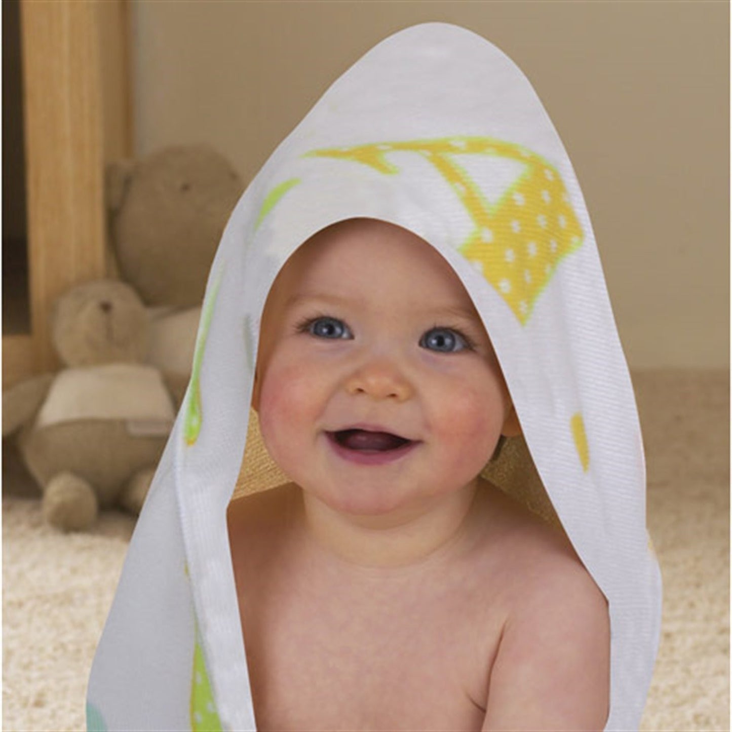 r kids hooded towel pair one abc one elli raff 75 x75 - hanrattycraftsgifts.co.uk