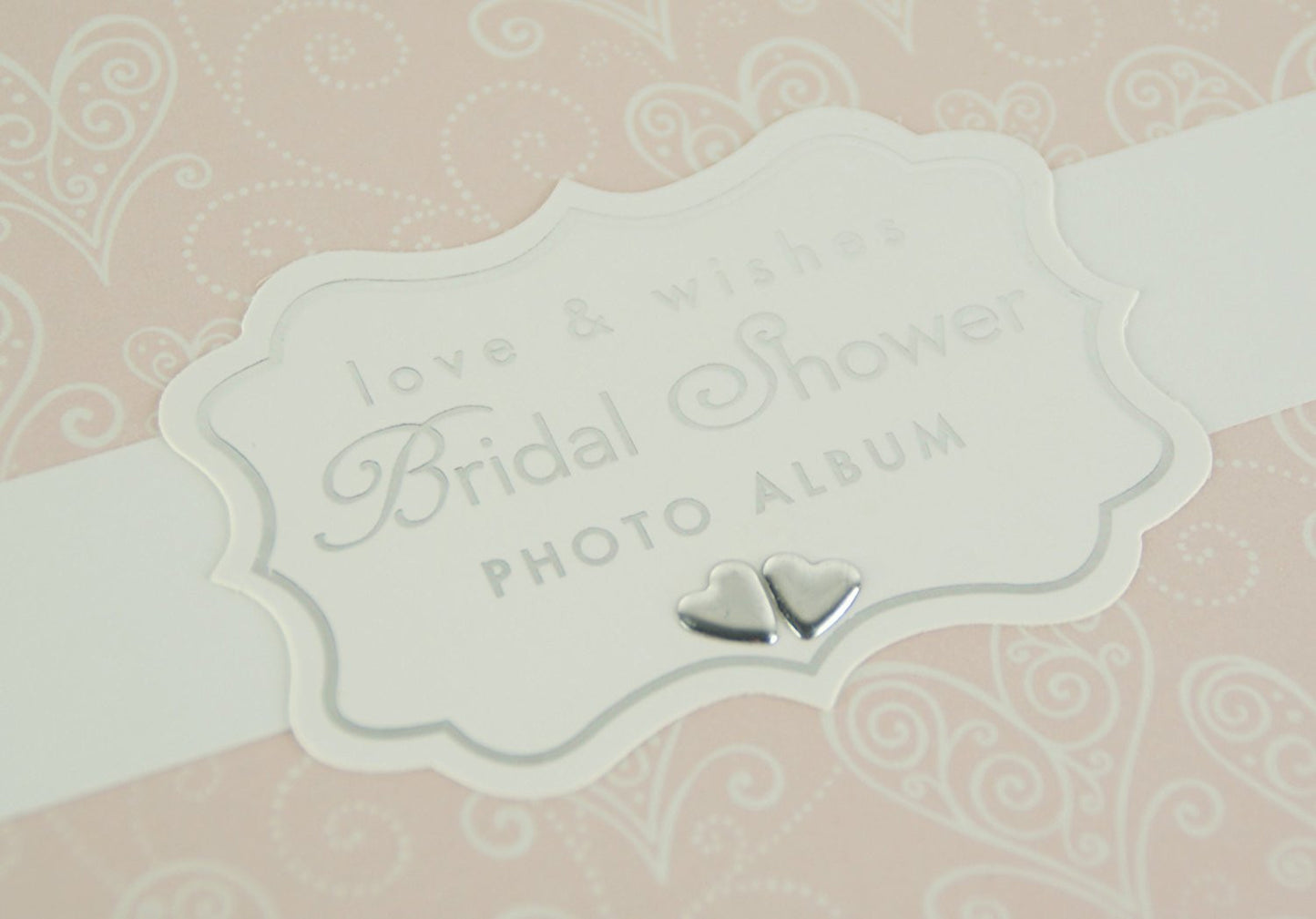 Love & Cherish Pearlised Paperwrap Bridal Shower Photo Album Wedding Gift - hanrattycraftsgifts.co.uk