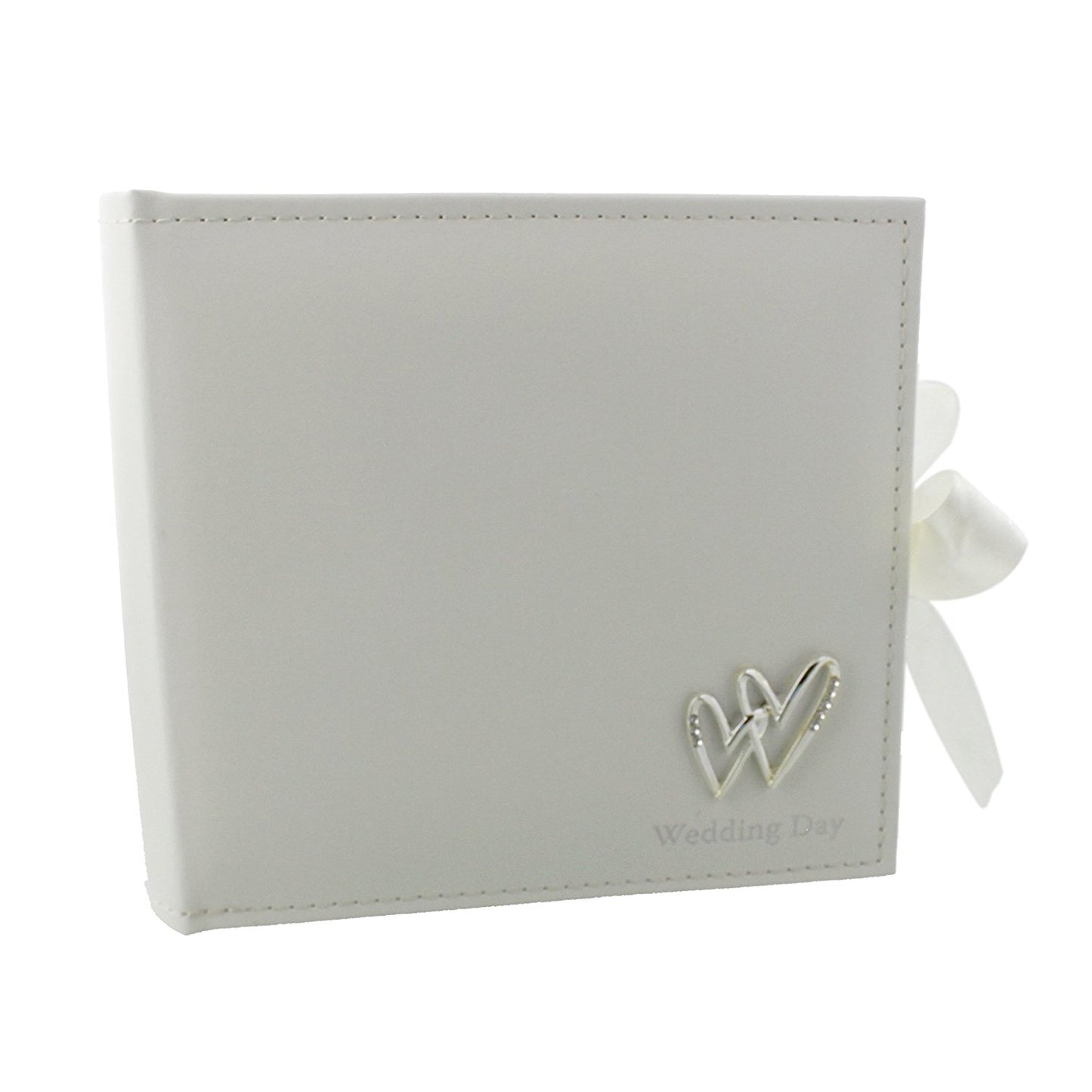 Beautiful Mr & Mrs Wedding 6" x 4" Photo Album with Double Heart Icon - Wedding Day - hanrattycraftsgifts.co.uk
