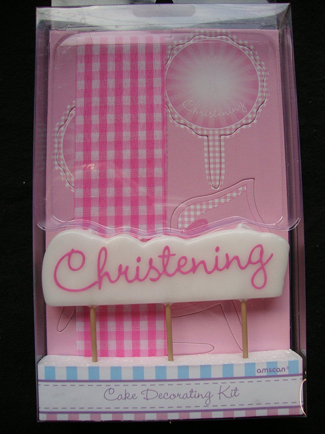 Amscan Christening Booties Cake Decorating Kits, Pink - hanrattycraftsgifts.co.uk