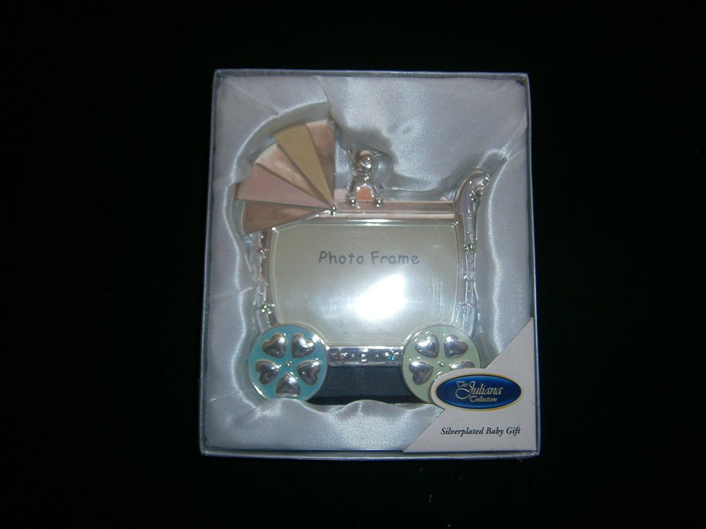 silver plated pram photo frame 3-3/4 x 2-3/4 - hanrattycraftsgifts.co.uk