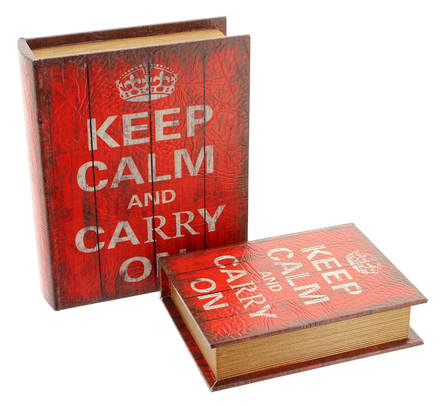 Keep Calm Wooden Book Boxes (2 pieces) - hanrattycraftsgifts.co.uk