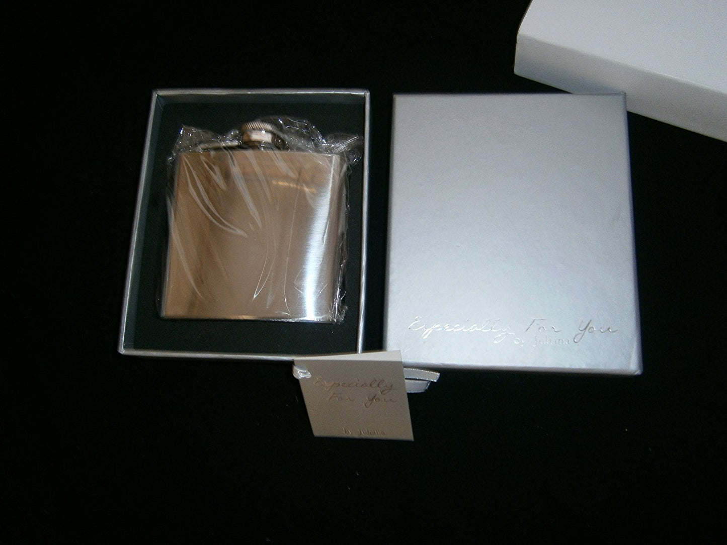 especially for you by julina stainless steel hipflask plain - hanrattycraftsgifts.co.uk
