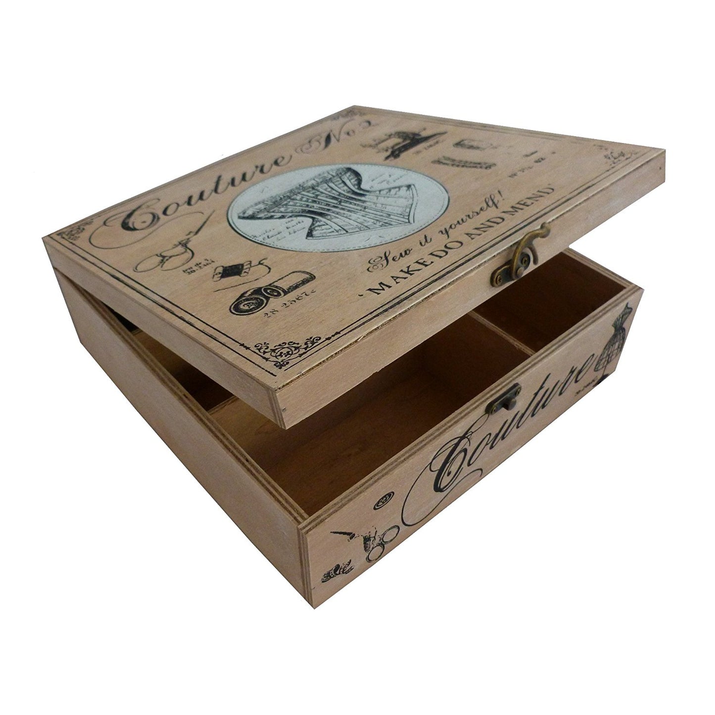 Vintage Sewing Box - 28cm x 28cm - hanrattycraftsgifts.co.uk