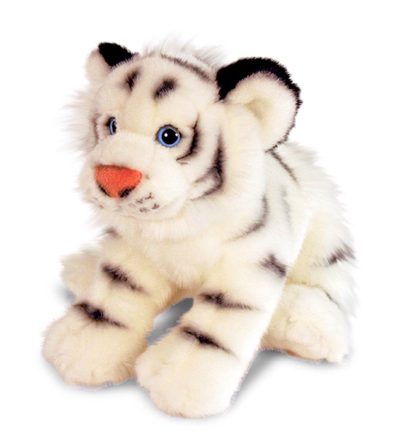 WHITE LAYING TIGER 33CM- Keel Toys- Plush cuddly soft toy - hanrattycraftsgifts.co.uk