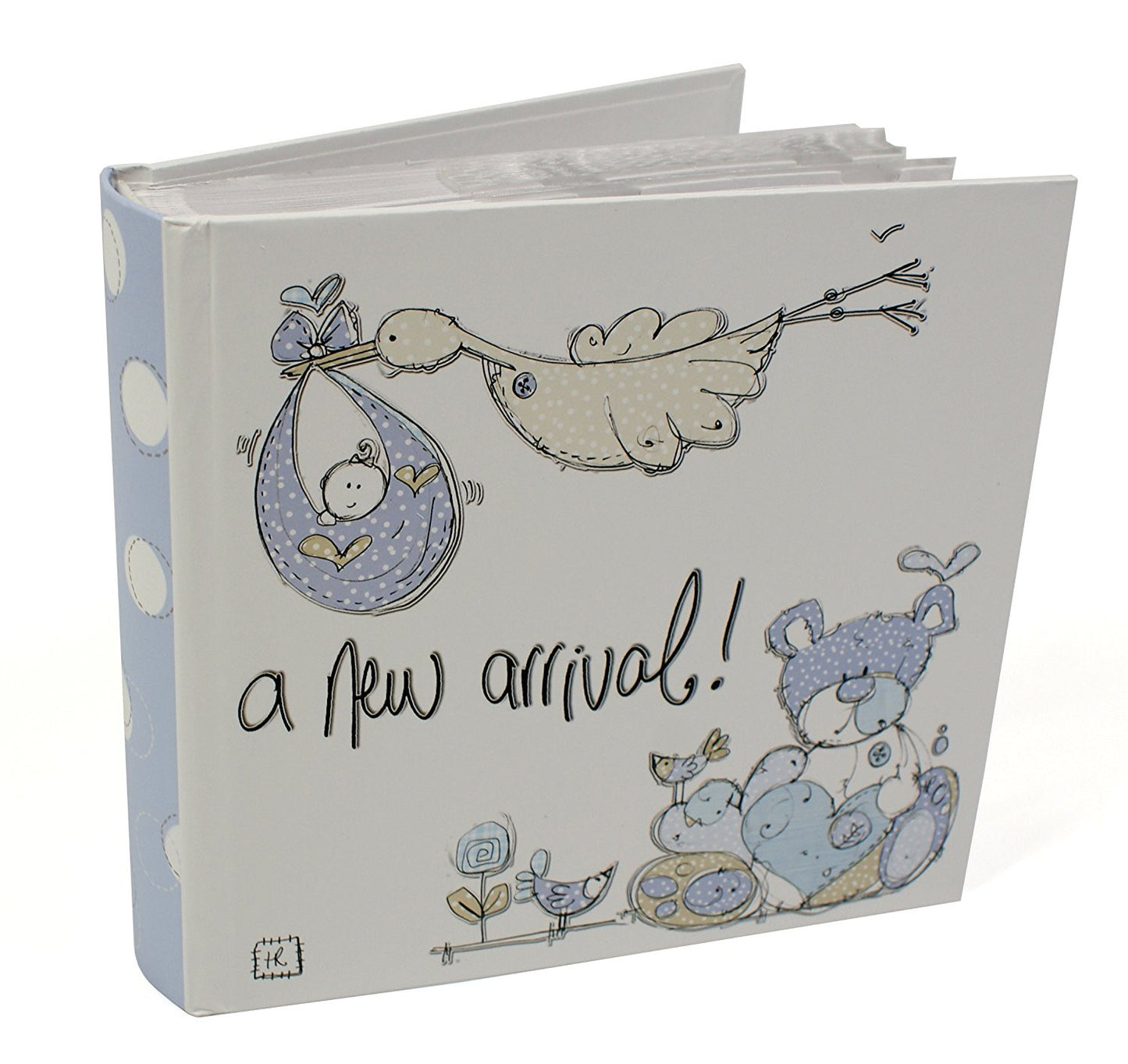 Tracey Russell Designer Blue New Arrival Baby Photo Album - hanrattycraftsgifts.co.uk