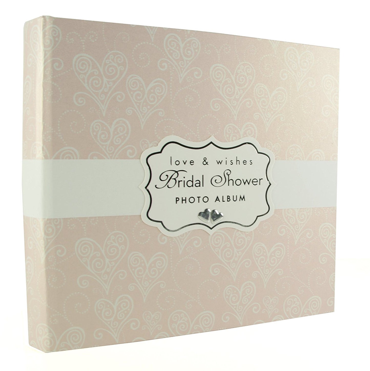 Love & Cherish Pearlised Paperwrap Bridal Shower Photo Album Wedding Gift - hanrattycraftsgifts.co.uk
