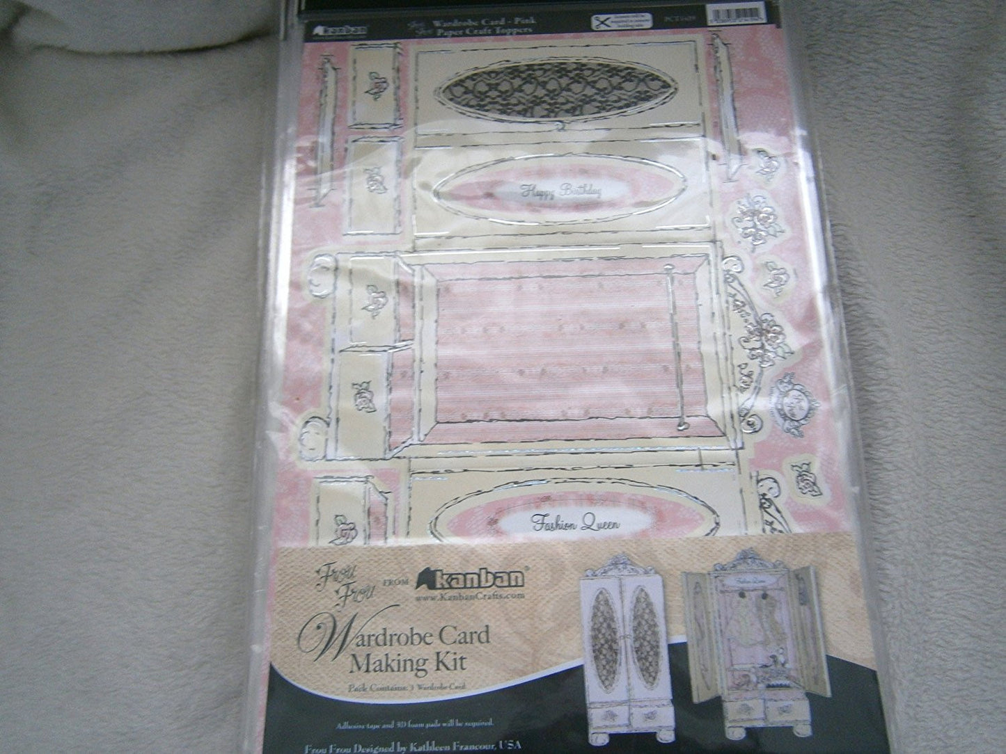 wardrobe card making kit pink - hanrattycraftsgifts.co.uk