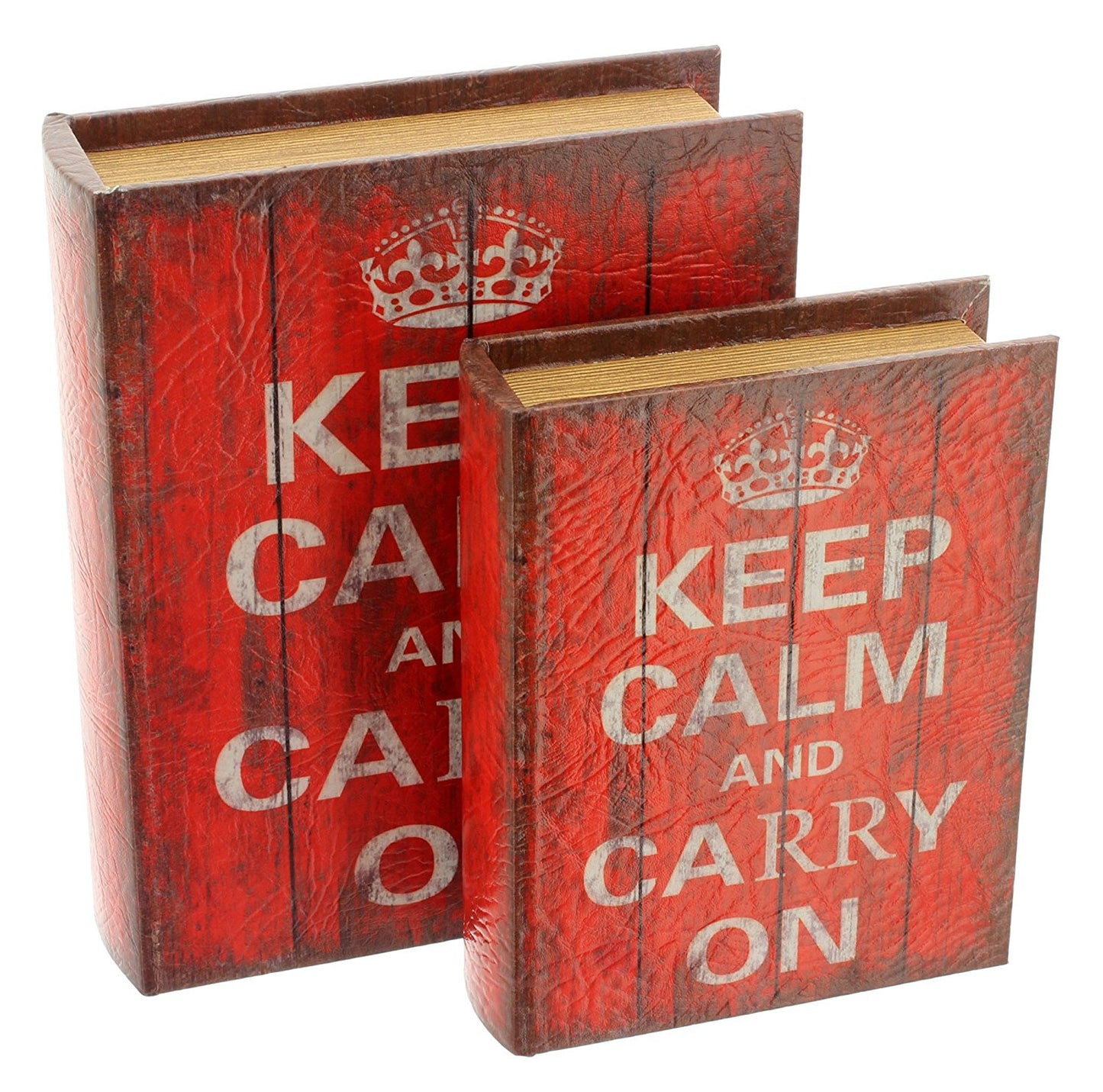 Keep Calm Wooden Book Boxes (2 pieces) - hanrattycraftsgifts.co.uk