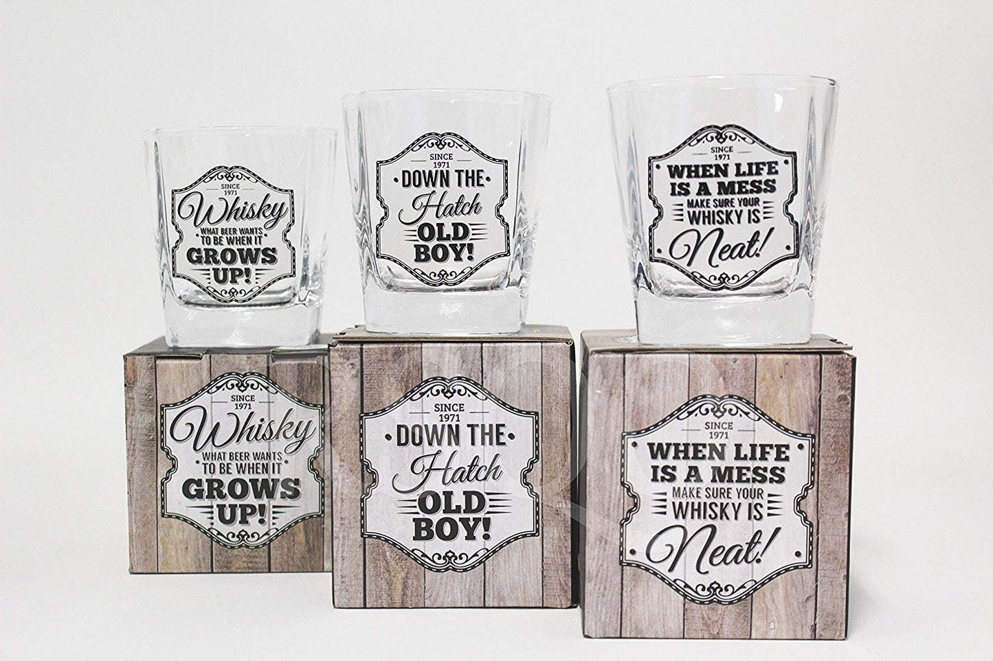 Brand New Gents slogan Whiskey Spirits Glass Tumber 3 designs - hanrattycraftsgifts.co.uk
