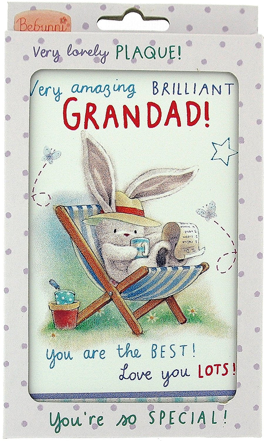 Bebunni Close To Your Heart For The Best "Grandad" Free Standing Plaque - hanrattycraftsgifts.co.uk