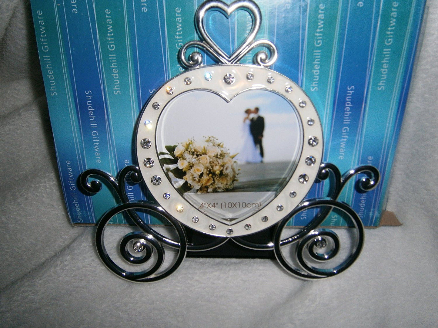 crystal coach diamante 4x4 photo frame wedding - hanrattycraftsgifts.co.uk