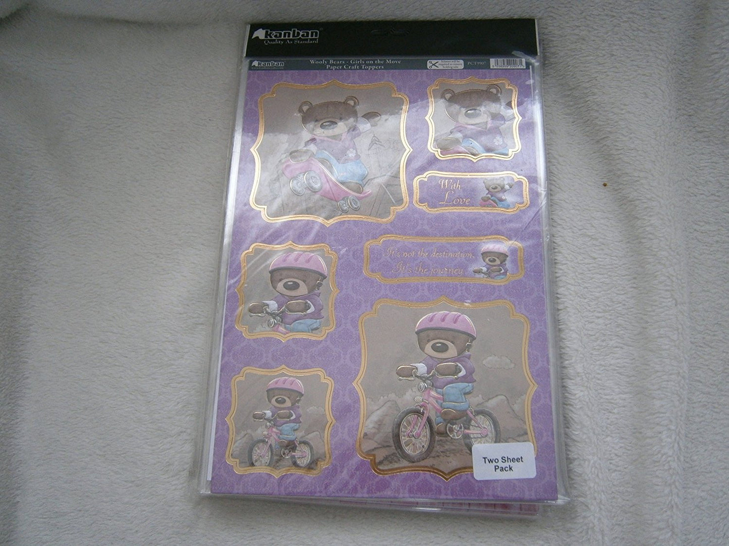 wooly bears-girls on the move 2pack papercraft toppers - hanrattycraftsgifts.co.uk