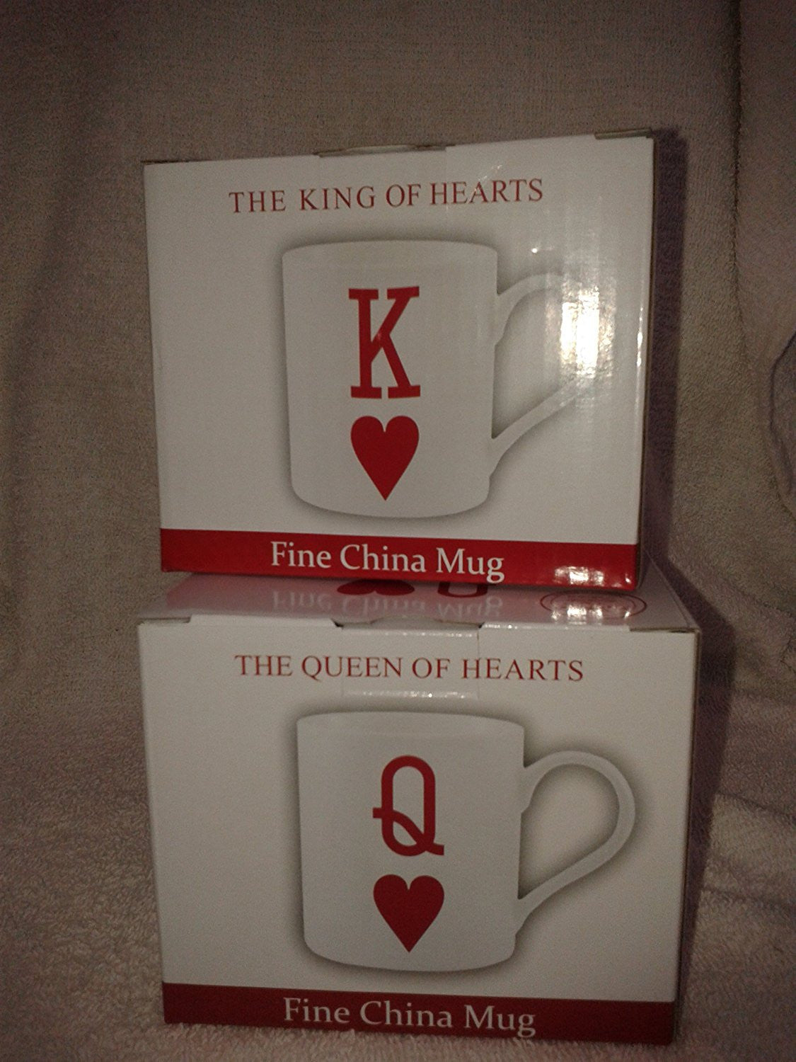 King and Queen of Hearts China Mug Set - hanrattycraftsgifts.co.uk