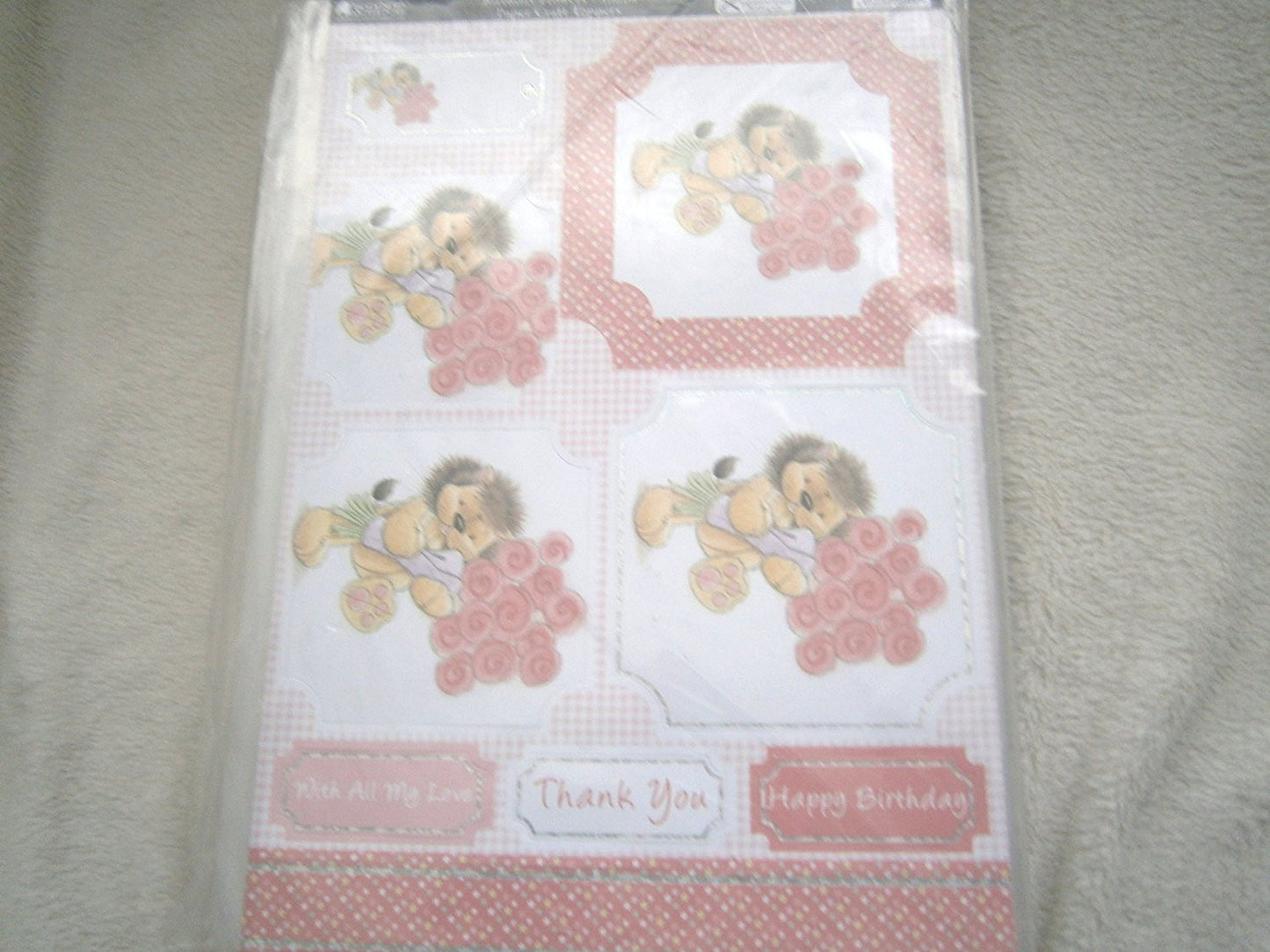 birthday flowers-simba papercraft toppers - hanrattycraftsgifts.co.uk