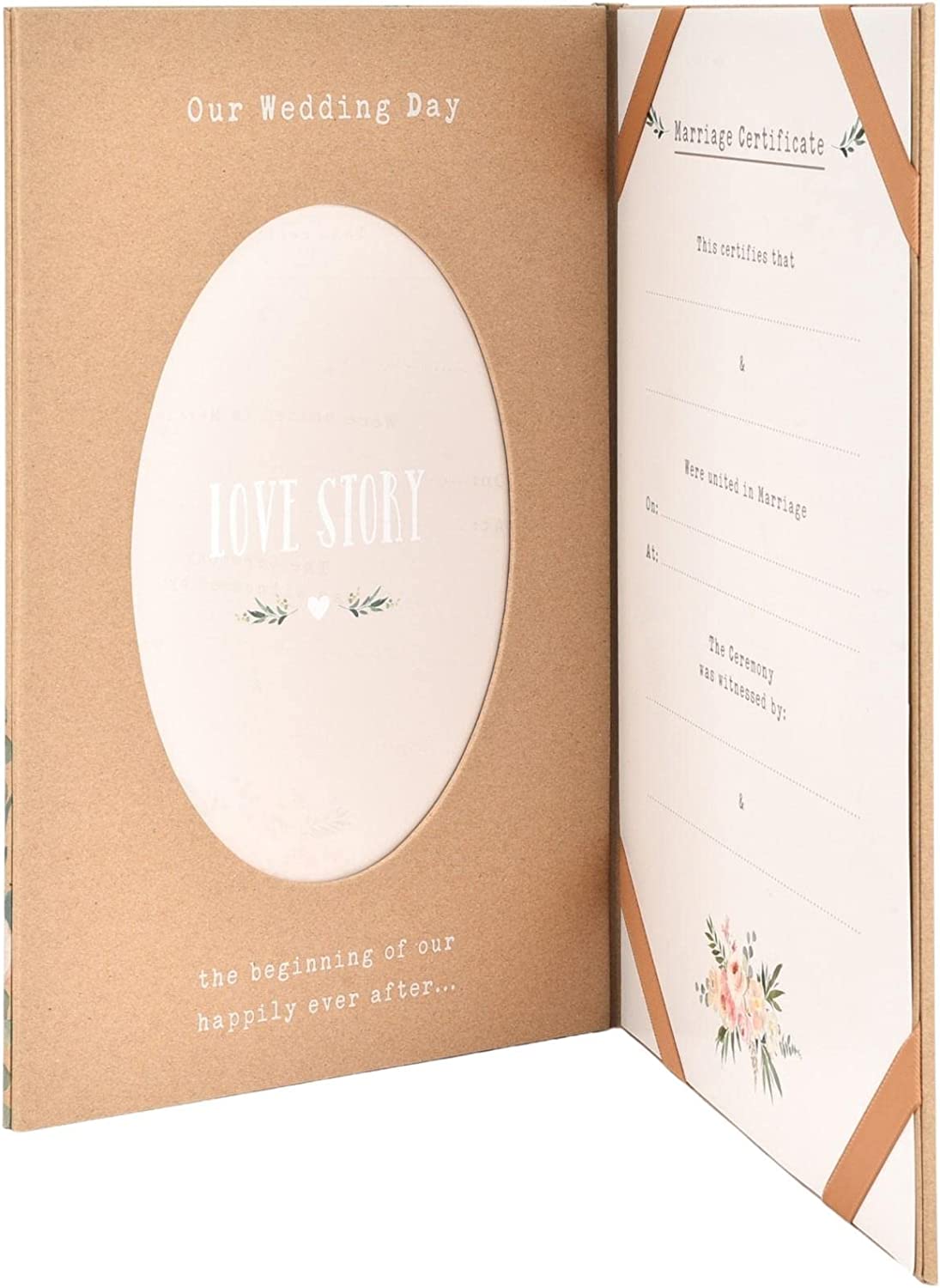 A4 Wedding Certificate Holder Book - Floral