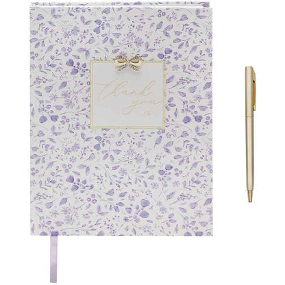 Lesser & Pavey Thank You Notebook Madelaine by Hearts Design for Home, Office & Travel | Compact Note Book for Daily Use | Elegant Notebook Stationery Gift for Professionals & Students