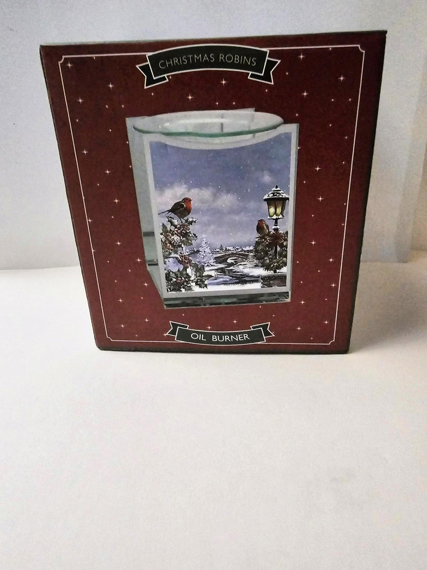 christmas robins   oil burner   merry christmas     leonardo collection