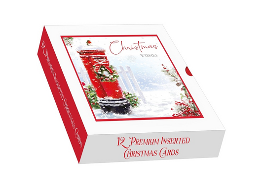 Out Of The Blue 12Pcs Premium Square Cards With Envelopes - Seasonal Post
