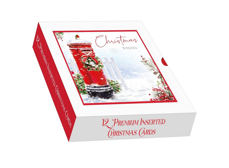 Out Of The Blue 12Pcs Premium Square Cards With Envelopes - Seasonal Post