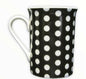 Bone China Spotty Mug Polka Dots Black & White Coffee Tea Mug