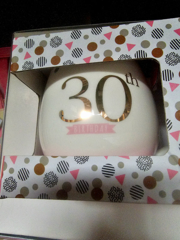 30th birthday boxed  mug