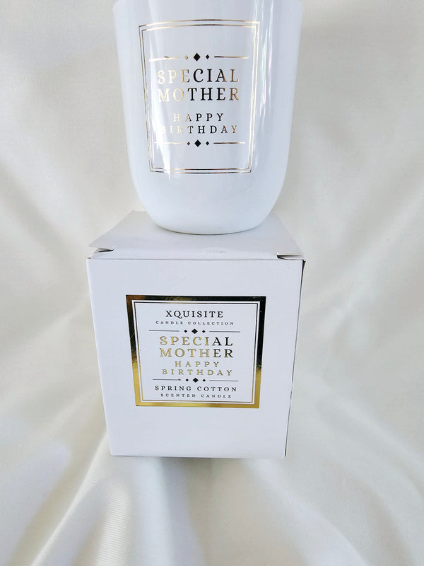 Xquisite Spring Cotton Scented Candle Glass Jar Special  mother
