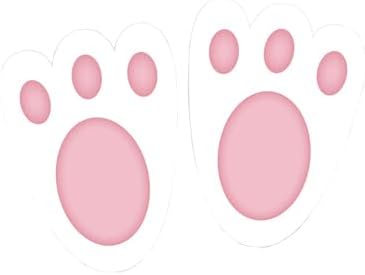 Easter Bunny Feet Embellishment Decorations 11cm - Pack of 40