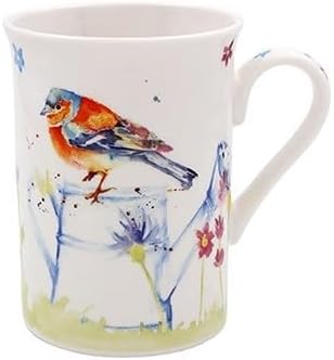 The Leonardo Collection Garden Birds Fine China Boxed Mug - Watercolour Designs from The Jennifer Rose Gallery Assorted Designs, Only One Mug Will Be Supplied
