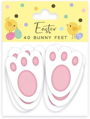 Easter Bunny Feet Embellishment Decorations 11cm - Pack of 40