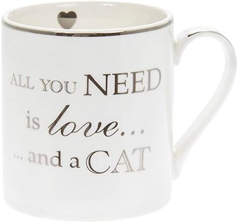 Lesser & Pavey All You Need is Love and a Cat Heart to Home Fine China Mug