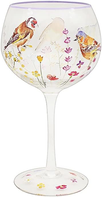 The Leonardo Collection Garden Birds Gin Glass with Gift Box