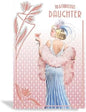 Art Deco 1920's Flapper Lady - Fabulous Daughter - Glittered & Foiled Birthday Card