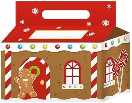 Gingerbread House Christmas Treat Boxes - Pack of 3