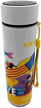 Puckator Yellow Submarine 450ml Insulated Hot & Cold Drinks Bottle with LED Temperature Display The Beatles Stainless Steel Water Bottle Cold For 24h And Hot For 6h Metal Water Bottles Thermos Flask