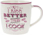 Lesser & Pavey Word Play Porcelain Mug - Kiss Better Than I Cook