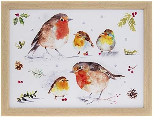 The Leonardo Collection LP52118 Macneil Christmas Winter Robins Cushioned Lap Tray,