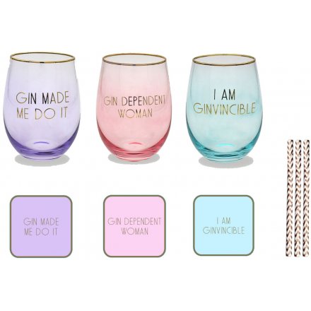 Lets Party Stemless Glass Set   i am  invincible   this is invincible set only