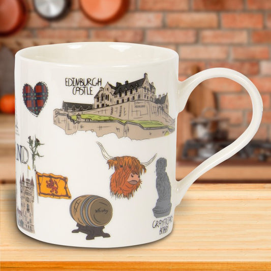 Scottish Sketch Boxed Mug