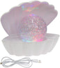 L & P Home & Gifts Lesser & Pavey White Glitter Pearl Seashell Colour Changing Mood Light (LP49420)