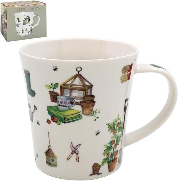 The Leonardo Collection Green Fingers Gardening Design Fine China Mug