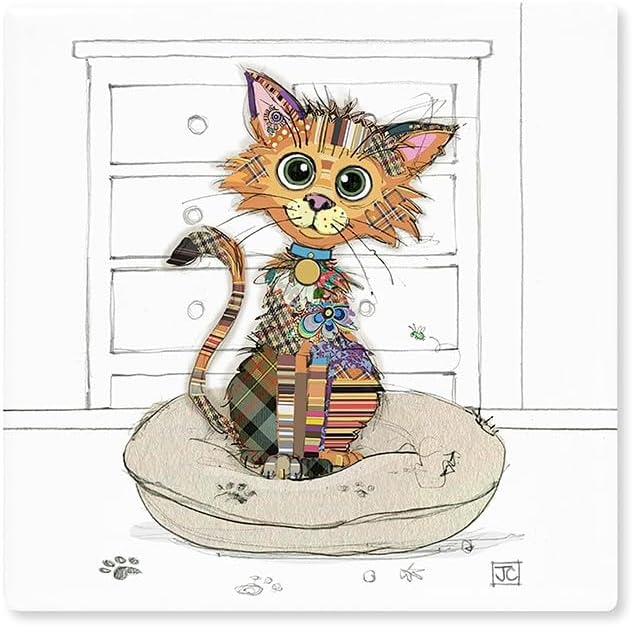 Lesser & Pavey Bug Art Design Drink Coaster Eco Cork Tea Coffee Hot Drinks Quirky Design Kimba Kitten