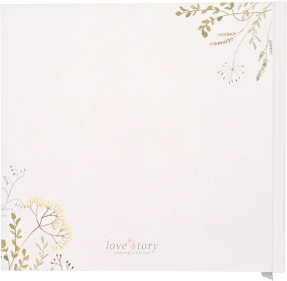 Love Story - Wildflower Wedding Album - Keepsake Picture/Photo Album Perfect for Storing Cherished Memories - Engagement/Bridal Shower Gifting H: 19cm x W: 17cm.