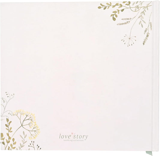 Love Story - Wildflower Wedding Album - Keepsake Picture/Photo Album Perfect for Storing Cherished Memories - Engagement/Bridal Shower Gifting H: 19cm x W: 17cm.